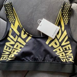 Givenchy logo print sports bra